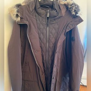Mens Michael Kors coat. Eggplant.  Size XXL